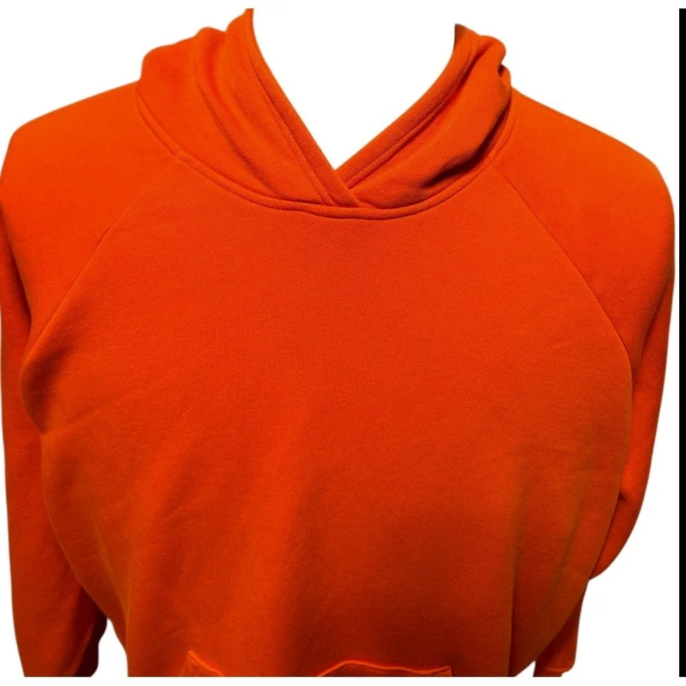 Adidas Mens Orange Hoodie Sweatshirt Pullover Hooded Casual Sportswear Size‎ XL